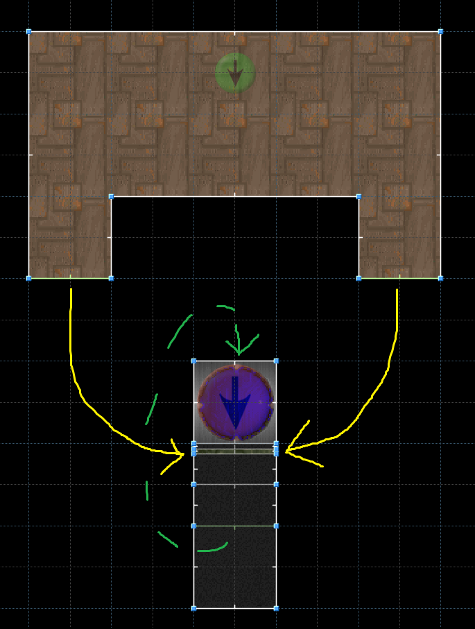 An OR gate implemented in DOOM